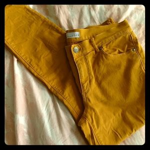 Loft mustard yellow skinny pants